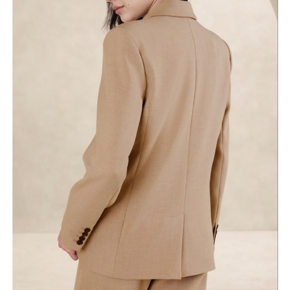 NWT BANANA REPUBLIC | $170 Double Weave Asymmetrical Blazer - Picture 3 of 5